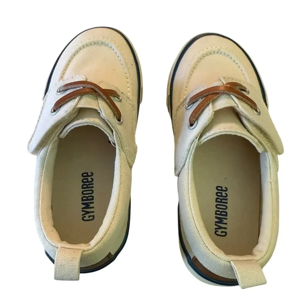 Gymboree Cream Off White Boys Boat Shoes Size 10